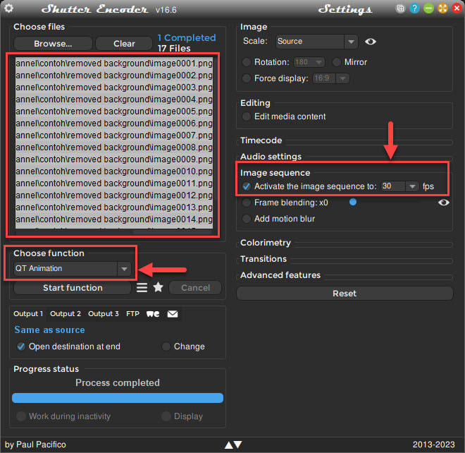 Shutter encoder. Sequential image display.