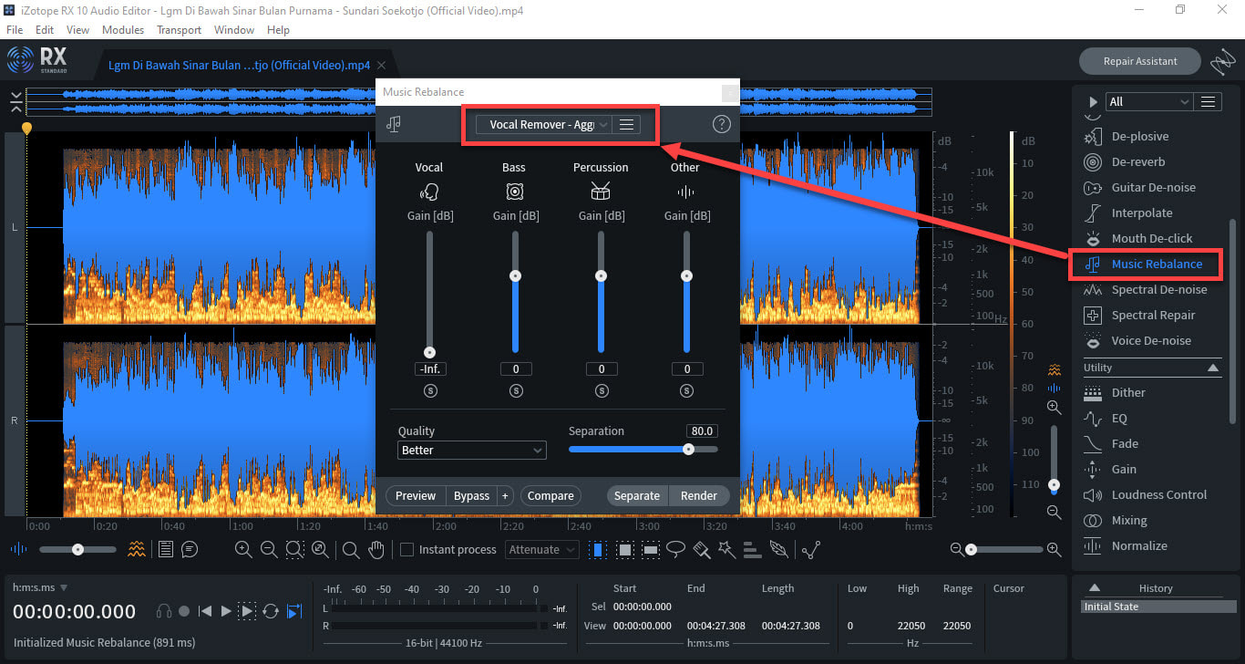 Izotope rx 10. IZOTOPE Music Rebalance. IZOTOPE rx10 instruksi.